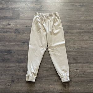 Zara leather joggers
